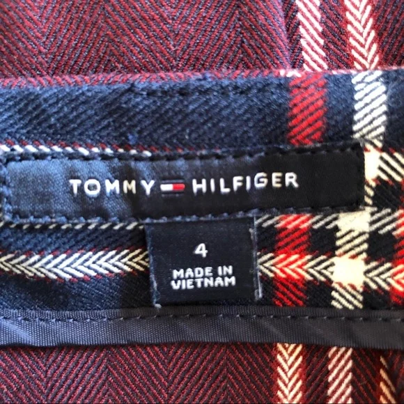 TOMMY HILFIGER Red Plaid Pencil Skirt - Picture 5 of 7